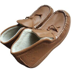 Packard SZ 9 Leather Men's Moccasin Tan Foamtreads Niko Bootie Slippers